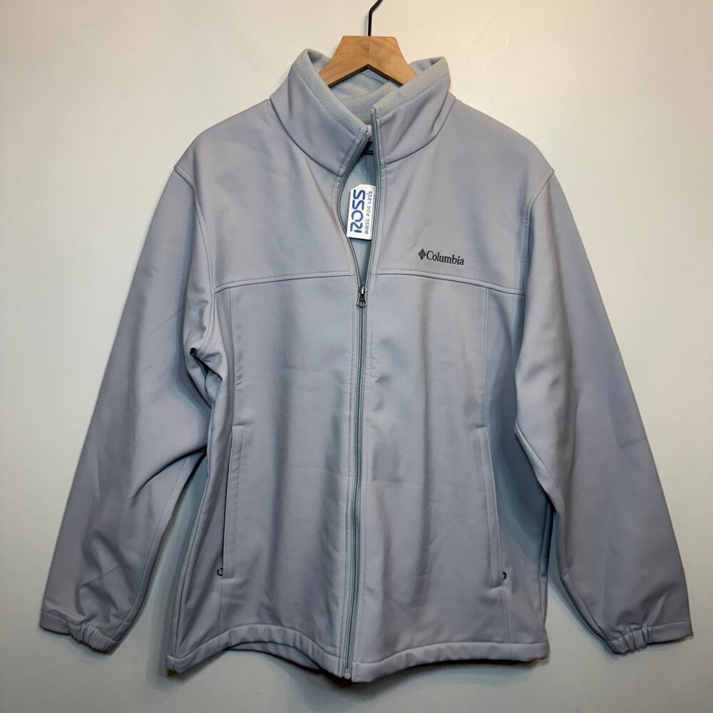 Columbia Men's Bowen Lake Softshell Full Zip Jacket Light Grey Size Large